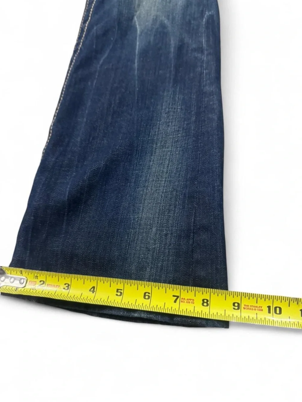 Rock revival Y2K embroidered bootcut flare dark wash jeans fleur-de-lis 30 women - Picture 7 of 7